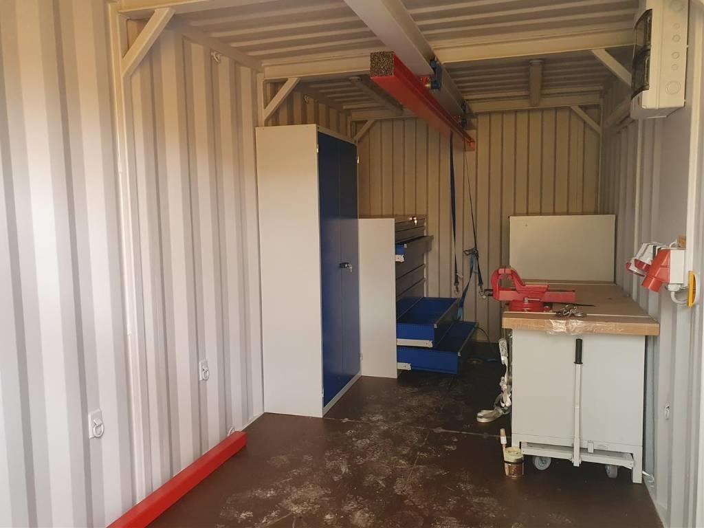 Bauer Werkstattcontainer / Workshop container Drilling tools, Kelly bars